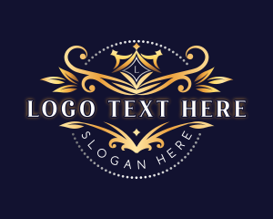 Florist - Luxury Ornamental Crown logo design