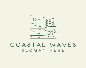 Seaside Beach Coast logo design