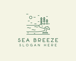 Coastline - Seaside Beach Lake logo design