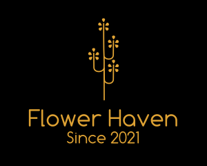 Gold Flower Stalk logo design