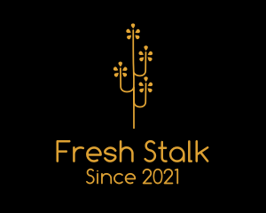 Stalk - Gold Flower Stalk logo design