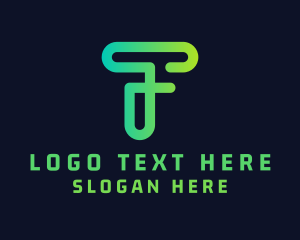 Gradient - Tech Startup Letter T logo design