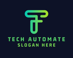 Tech Startup Letter T logo design