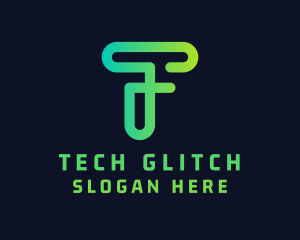 Tech Startup Letter T logo design