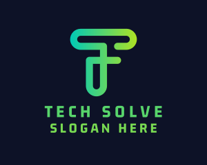 Tech Startup Letter T logo design