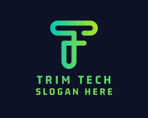 Tech Startup Letter T logo design