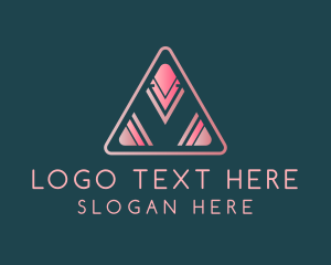 Colorado - Pink Triangle Letter V logo design
