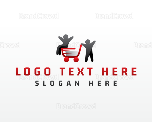 People Cart Shopping Logo