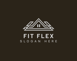 Apartment - Residential Roof Construction logo design