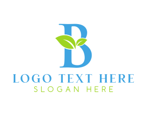 Wellbeing - Eco Letter B logo design