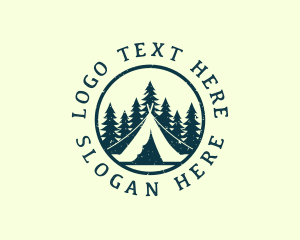 Forest - Outdoor Camping Tent logo design