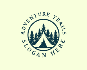 Outdoor Camping Tent logo design