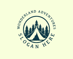 Outdoor Camping Tent logo design