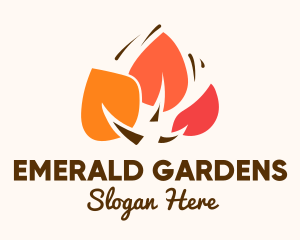 Autumn Leaves Garden logo design