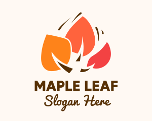 Autumn Leaves Garden logo design