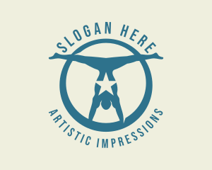 Exhibition - Star Male Gymnast logo design