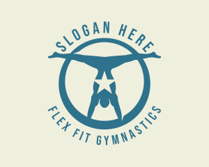 Gymnastics - Star Male Gymnast logo design