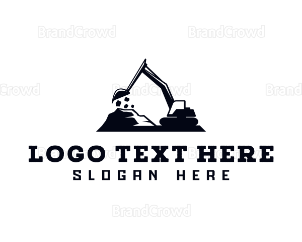 Contractor Digger Backhoe Logo