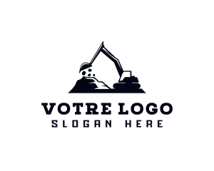  Contractor Digger Backhoe Logo