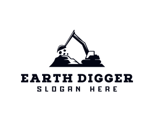 Digger - Contractor Digger Backhoe logo design