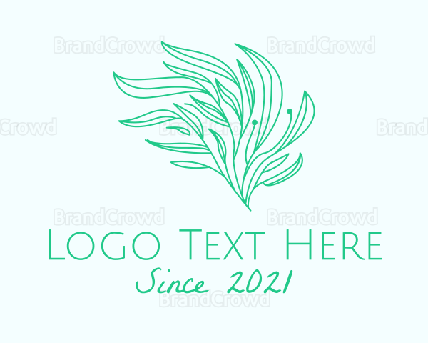 Green Organic Plant Leaves Logo