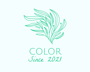 Organic - Green Organic Plant Leaves logo design