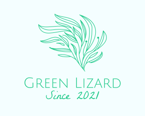 Green Organic Plant Leaves logo design