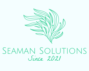 Green Organic Plant Leaves logo design