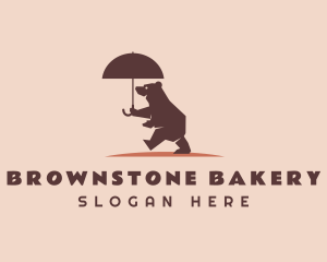 Brown Bear Umbrella logo design