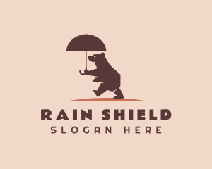 Umbrella - Brown Bear Umbrella logo design