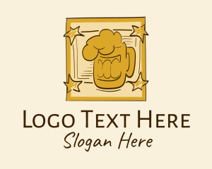 Pint - Beer Mug Frame logo design