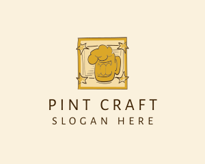 Pint - Beer Mug Frame logo design