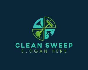 Disinfection Clean Sanitation logo design