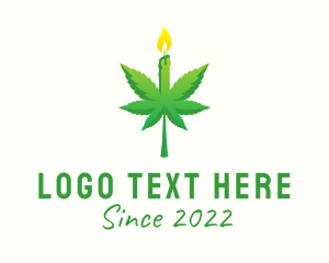 Wax - Organic Marijuana Candle logo design