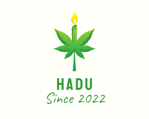 Scented Candle - Organic Marijuana Candle logo design