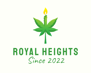 Organic Marijuana Candle  logo design