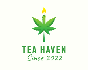 Organic Marijuana Candle  logo design