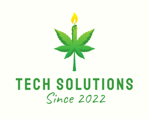 Hemp - Organic Marijuana Candle logo design