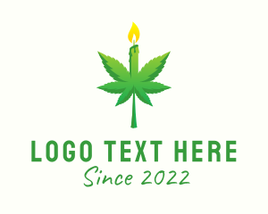 Flame - Organic Marijuana Candle logo design