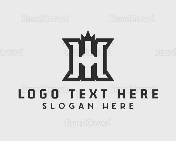 Modern Crown Letter H Logo