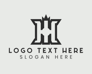 Letter H - Modern Crown Letter H logo design