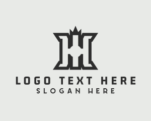 Investor - Modern Crown Letter H logo design