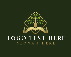 Ebook - Book Tree Reading logo design