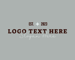 Typography - Hipster Clothing Business logo design