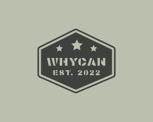 Army - Green Military Hexagon logo design