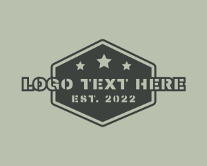 Officer - Green Military Hexagon logo design