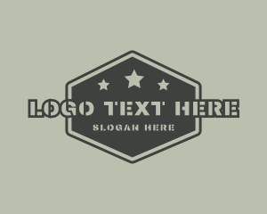 Green Military Hexagon Logo