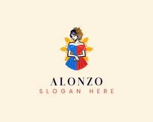 Filipina Filipiniana Dress logo design