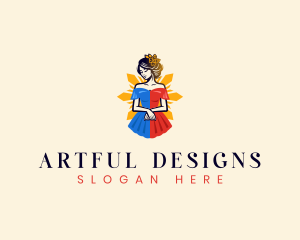 Filipina Filipiniana Dress logo design