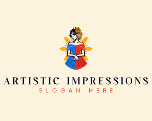 Filipina Filipiniana Dress logo design